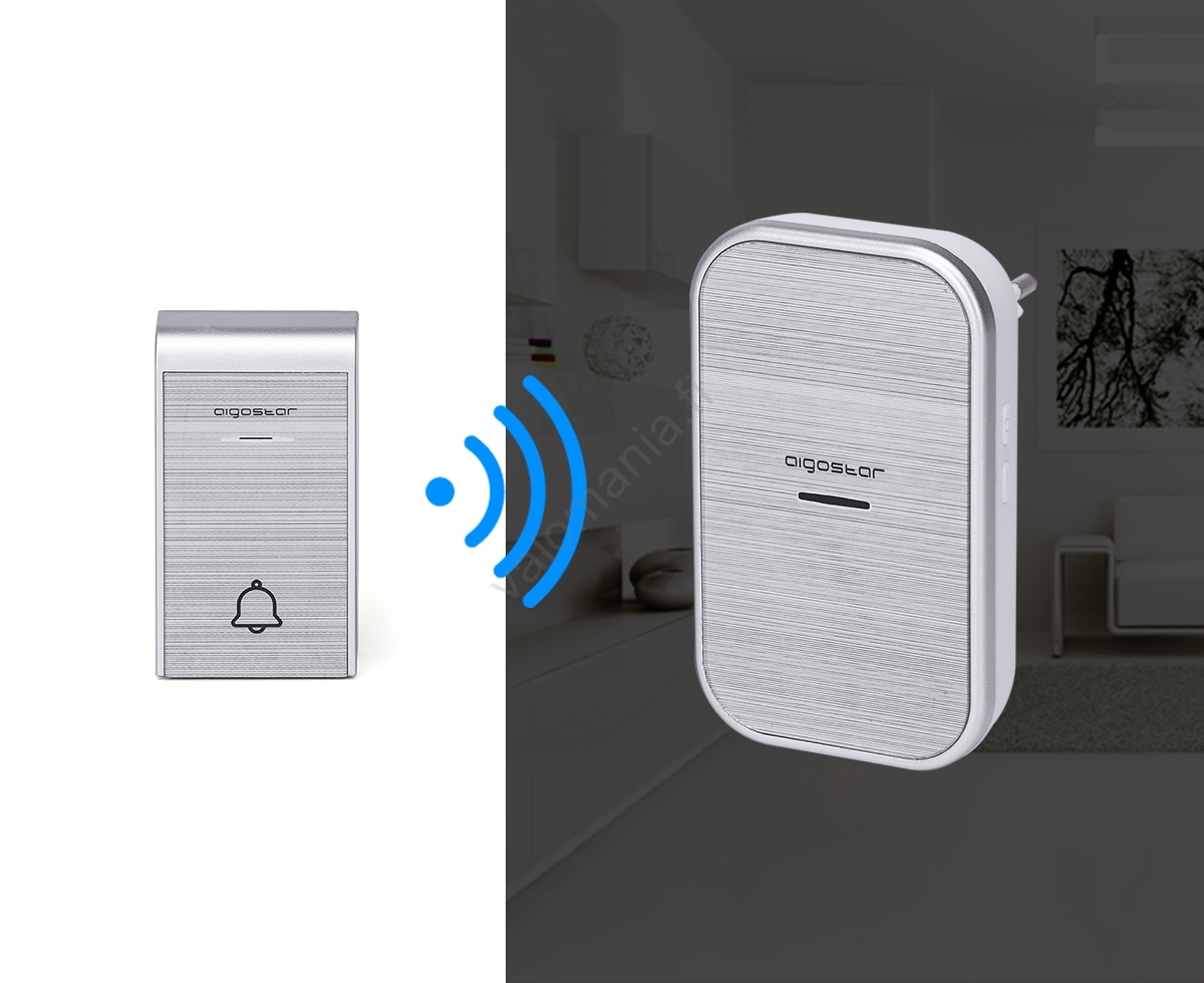 Aigostar - SETTI 2x Langaton Ovikello 230V IP44 Hopea 9 Aigostar - SETTI 2x Langaton Ovikello 230V IP44 Hopea - Image 8