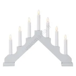 Eglo - Jouluinen Kynttilänjalka 7xE10/3W/230V Vaaleanharmaa