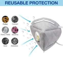 Hengityssuojain 5 Kerrosta Uloshengitysventtiililuokalla KN95 (FFP2), Hiilikuitu -Talo ja puutarha myymälä hengityssuojain 5 kerrosta uloshengitysventtiililuokalla kn95 ffp2 hiilikuitu img p9994 3 fd 11