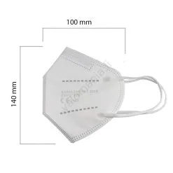 Hengityssuojain Lasten Koko FFP2 Lapset NR CE 0370 Valkoinen 20kpl