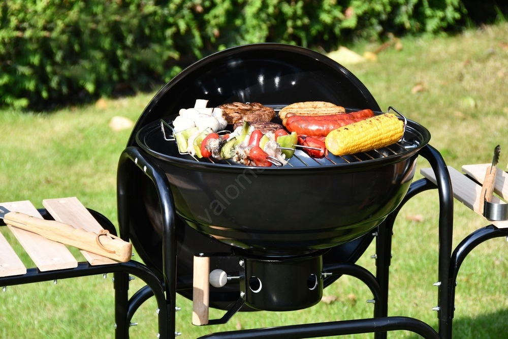 Kannettava Hiiligrilli Musta/puinen 5 Kannettava Hiiligrilli Musta/puinen - Image 3