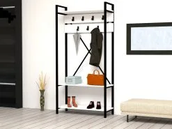 Käytävän Seinä ALFA 180x90 Cm Valkoinen/musta