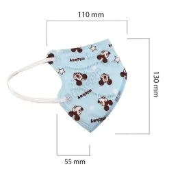 Lasten Koko Hengityssuojain FFP2 Lapset NR CE 0370 Mikki Sininen 100kpl