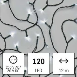 LED-jouluketju Ulkokäyttöön 120xLED/8 Tilaa 17m IP44 Kylmä Valkoinen -Talo ja puutarha myymälä led jouluketju ulkokayttoon 120xled 8 tilaa 17m ip44 kylma valkoinen img ems589 3 fd 11
