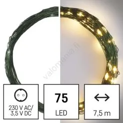 LED-jouluketju Ulkokäyttöön 75xLED/12,5m IP44 Lämmin Valkoinen -Talo ja puutarha myymälä led jouluketju ulkokayttoon 75xled 12 5m ip44 lammin valkoinen img ems561 3 fd 11