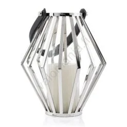 Lyhty GEOM 31 Cm Kromi/musta -Talo ja puutarha myymälä lyhty geom 31 cm kromi musta img dd0076 4 fd 11