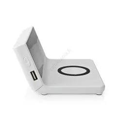 Herätyskello LCD-näytöllä Ja Langattomalla Laturilla 15W/230V Valkoinen -Talo ja puutarha myymälä nedis wcacq20wt heratyskello lcd naytolla ja langattomalla laturilla 15w 230v valkoinen img ne0550 6 fd 11