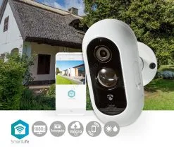 Älykäs Ulkokäyttöinen Ladattava IP-kamera PIR-anturilla Full HD 1080p 5V/5200mAh Wi-Fi IP65