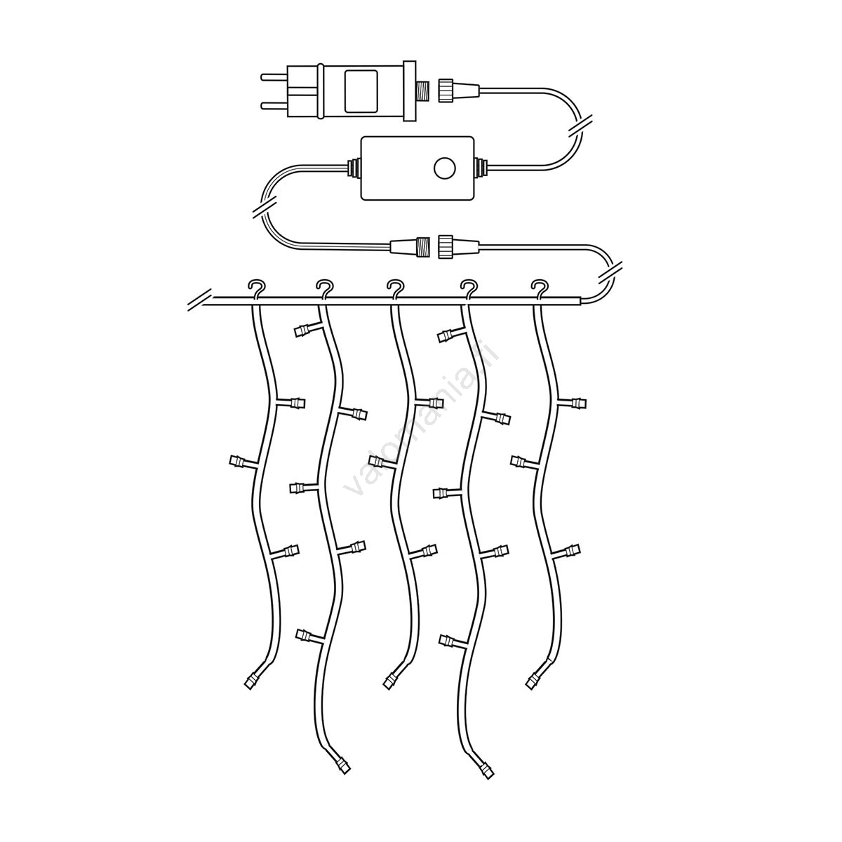 LED Jouluverho 240xLED/8 Toimintoa 8m IP65 Wi-Fi Tuya Kylmä Valkoinen 6 LED Jouluverho 240xLED/8 Toimintoa 8m IP65 Wi-Fi Tuya Kylmä Valkoinen - Image 4