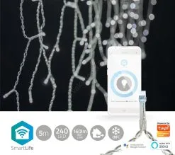 LED Jouluverho 240xLED/8 Toimintoa 8m IP65 Wi-Fi Tuya Kylmä Valkoinen 11 LED Jouluverho 240xLED/8 Toimintoa 8m IP65 Wi-Fi Tuya Kylmä Valkoinen -Talo ja puutarha myymälä nedis wifilxc03w250 led jouluverho 240xled 8 toimintoa 8m ip65 wi fi tuya img ne0505 5 fd 11