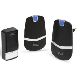 SETTI 2x Langaton Ovikello 230V IP44 Musta