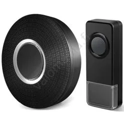 SETTI 2x Langaton Ovikello 230V IP55 Musta