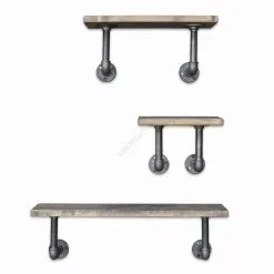 SETTI 3x Seinähylly BORU Kuusi -Talo ja puutarha myymälä setti 3x seinahylly boru kuusi img as1298 06 fd 11