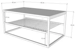 Sohvapöytä ASUDE 43x95 Cm Musta/valkoinen 13 Sohvapöytä ASUDE 43x95 Cm Musta/valkoinen -Talo ja puutarha myymälä sohvapoyta asude 43x95 cm musta valkoinen img as0885 06 fd 11