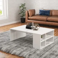 Sohvapöytä DEFNE 34x90 Cm Valkoinen