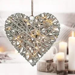 LED Joulukoriste LED/2xAA Rottinki -Talo ja puutarha myymälä solight 1v245 led joulukoriste led 2xaa rottinki img sl1334 6 fd 11