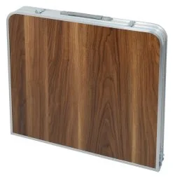 Taitettava Retkeilypöytä Ruskea/kromi