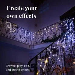 Twinkly TWI190GOP-TEU - LED Jouluverho Ulkokäyttöön 190xLED 11,5m IP44 Wi-Fi 21 Twinkly TWI190GOP-TEU - LED Jouluverho Ulkokäyttöön 190xLED 11,5m IP44 Wi-Fi -Talo ja puutarha myymälä twinkly twi190gop teu led jouluverho ulkokayttoon 190xled 11 5m ip44 wi fi img tw0013 9 fd 11