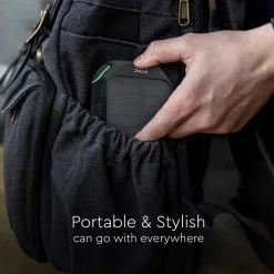 Virtapankki Aurinkokenno Taskulamppu Power Delivery 30000mAh/20W/5V Musta -Talo ja puutarha myymälä virtapankki aurinkokenno taskulamppu power delivery 30000mah 20w 5v musta img vt1222 5 fd 11