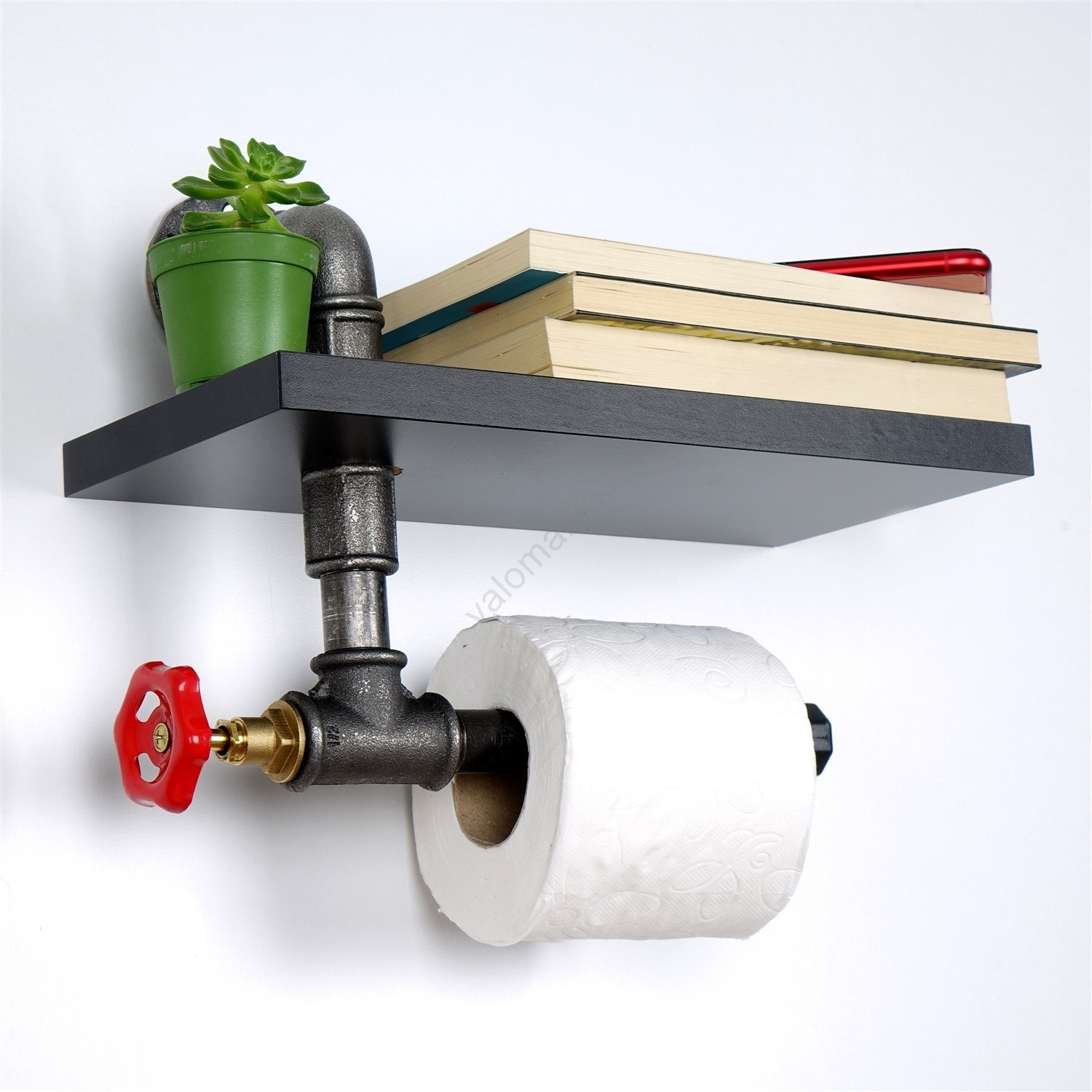 WC-paperiteline Hyllyllä BORU Musta 4 WC-paperiteline Hyllyllä BORU Musta - Image 2